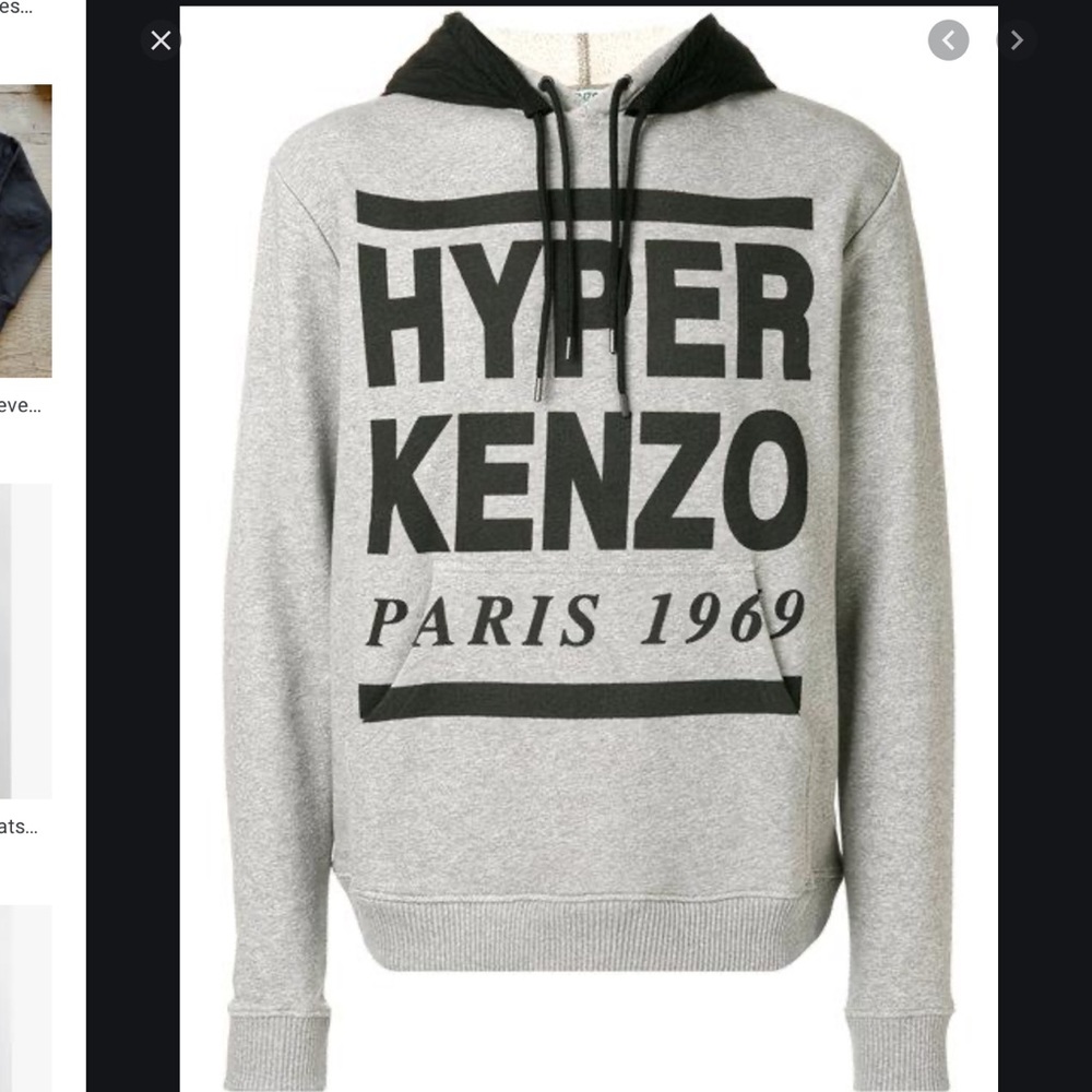 Kenzo Hyper Kenzo Hoodie Men’s- Grey XS
